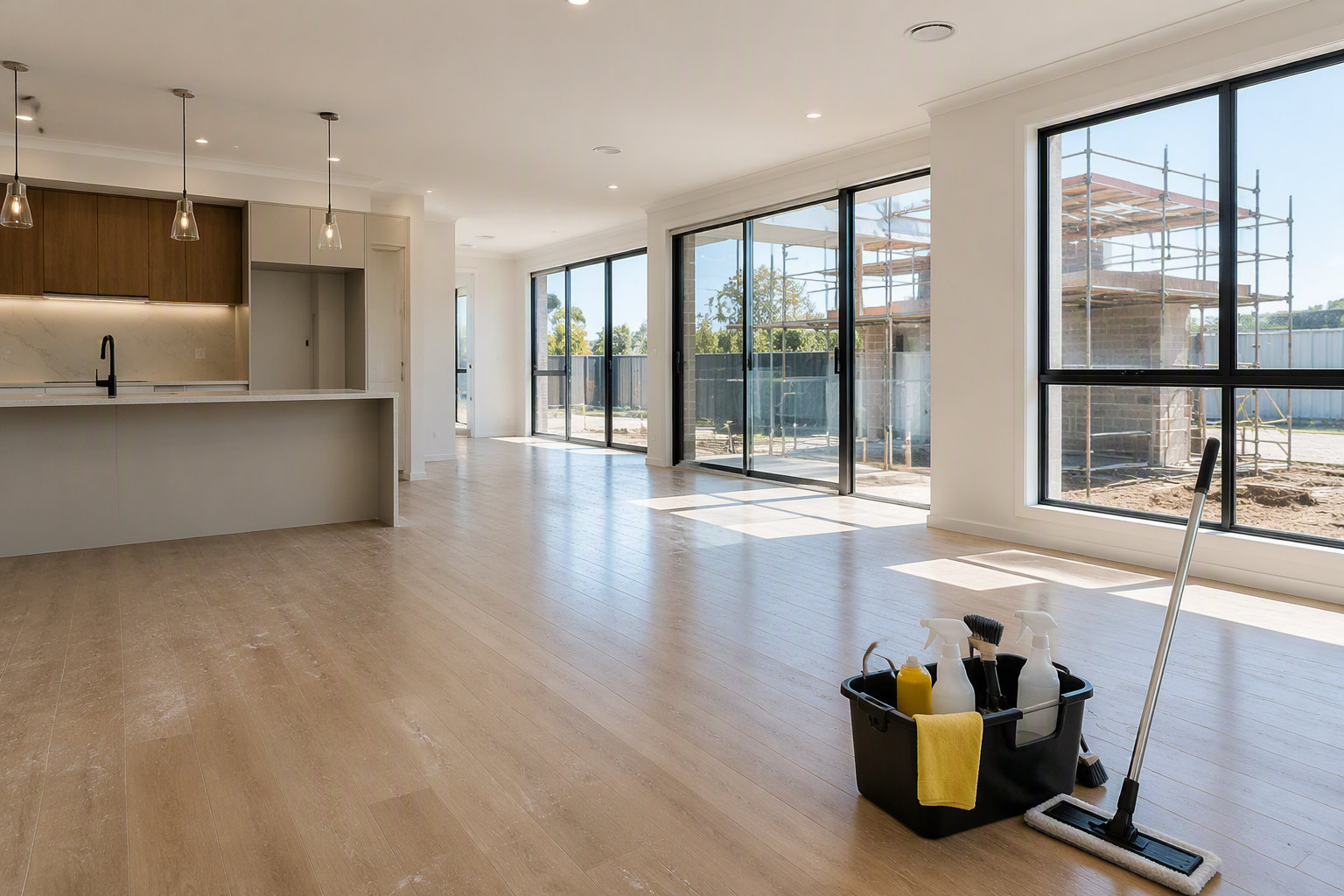 Builders clean